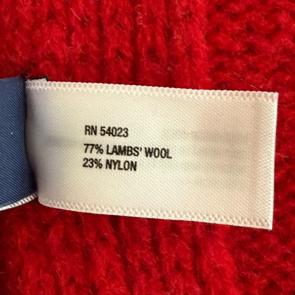 Gap‎ Lambswool Striped Scarf Gray Red Unisex